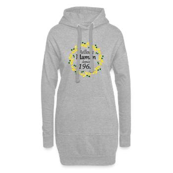 Meilleure Maman depuis 1962 - Sweat-shirt à capuche long Femme - gris chiné - Devant