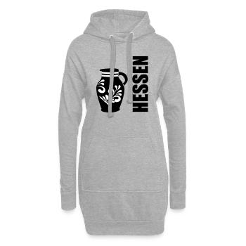Hessen Bembel #Frankfurt am Meer #EiGude - Hoodie-Kleid - Grau meliert - Vorne