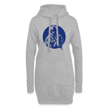 Armée, Guerre, Militaire, Uniforme, Force, Soldat Camouflage - Sweat-shirt à capuche long Femme - gris chiné - Devant