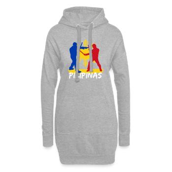 Philippinen Filipino Flagge Stolz I Geschenk - Hoodie-Kleid - Grau meliert - Vorne