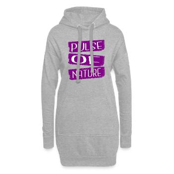 rythme cardiaque battement de cœur citations battement de cœur symbolisme - Sweat-shirt à capuche long Femme - gris chiné - Devant