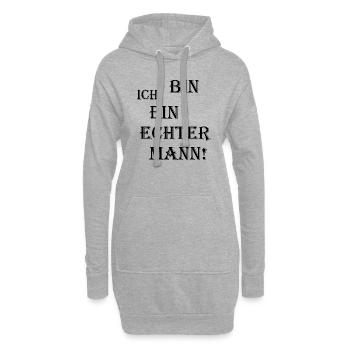 Mannheim Monnem Mannheimat - Hoodie-Kleid - Grau meliert - Vorne
