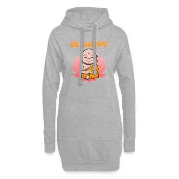 Buddha Monk Namaste Buddhism I Gift - Hoodie Dress - heather grey - Front