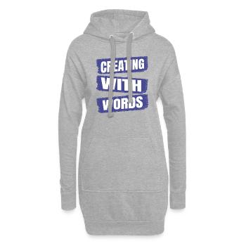 fun birthday present idea fostering creativity - Hoodie-Kleid - Grau meliert - Vorne