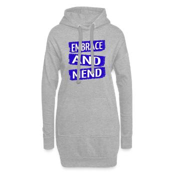 receiving support present idea - Hoodie-Kleid - Grau meliert - Vorne