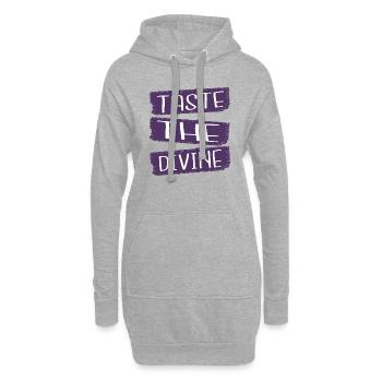 blissful eating humor present culinary bliss - Hoodie-Kleid - Grau meliert - Vorne