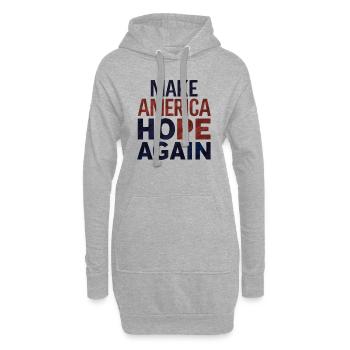 Make America Hope Again - Hoodie-Kleid - Grau meliert - Vorne