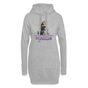 Kroko Prinzessin 02 - Hoodie-Kleid - Grau meliert - Vorne