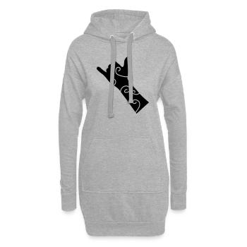 hand - Hoodie-Kleid - Grau meliert - Vorne