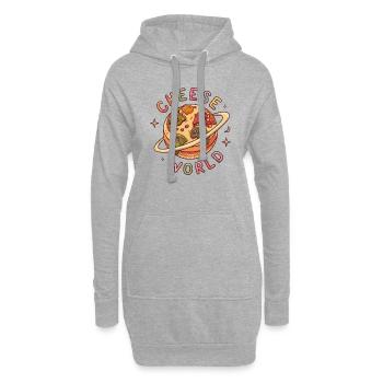 Cheese World - Hoodie-Kleid - Grau meliert - Vorne