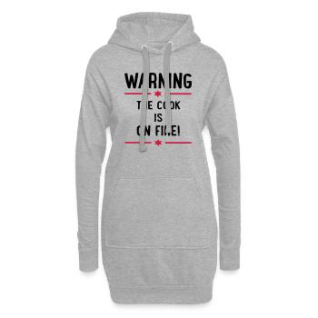 Lustige Sprüche für Köche - Hoodie-Kleid - Grau meliert - Vorne