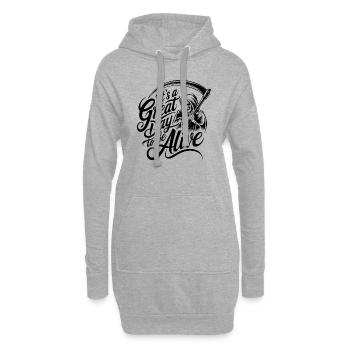 C'est un super jour pour être en vvie - Sweat-shirt à capuche long Femme - gris chiné - Devant