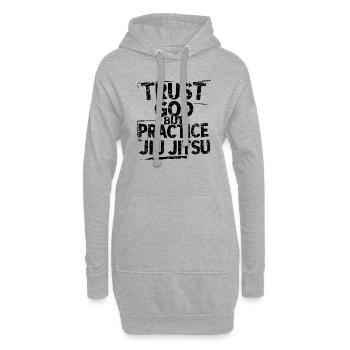 Concentration et technique en Jiu Jitsu - Sweat-shirt à capuche long Femme - gris chiné - Devant