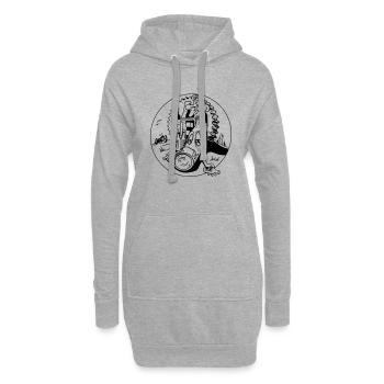 Lay Down - Hoodie-Kleid - Grau meliert - Vorne