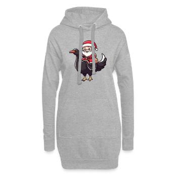 Bouquet Père Noël Dessin animé - Sweat-shirt à capuche long Femme - gris chiné - Devant