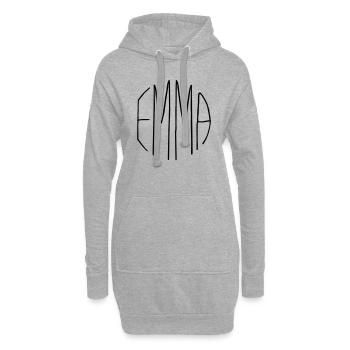 Emma - Sweat-shirt à capuche long Femme - gris chiné - Devant