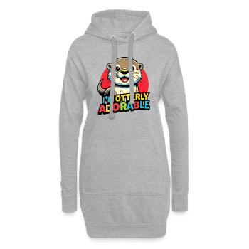 Otter - Hoodie-Kleid - Grau meliert - Vorne