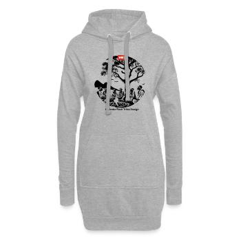 LGBT 42 - Sweat-shirt à capuche long Femme - gris chiné - Devant