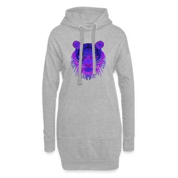 Blue-Eye-Tiger - Hoodie-Kleid - Grau meliert - Vorne