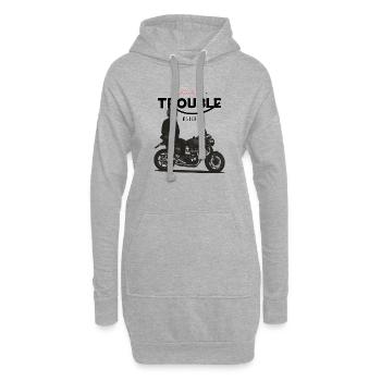 Moderne Classique // Personnalisé // Moto - Sweat-shirt à capuche long Femme - gris chiné - Devant