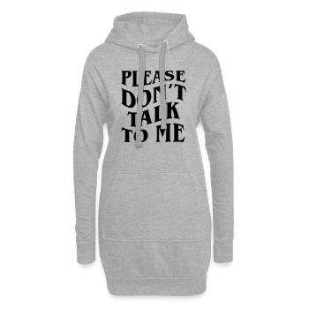 s'il te plaît, ne me parle pas - Sweat-shirt à capuche long Femme - gris chiné - Devant