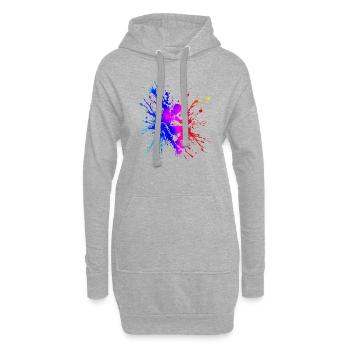 Tanz Tänzer Swing Street Break Tanz cool fun - Hoodie-Kleid - Grau meliert - Vorne