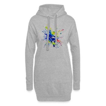 Tanz Tänzer Swing Street Break Tanz cool fun - Hoodie-Kleid - Grau meliert - Vorne