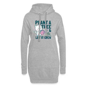Plantez un arbre et laissez-le pousser - Sweat-shirt à capuche long Femme - gris chiné - Devant