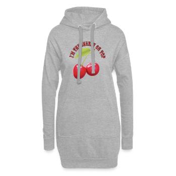Je suis la cerise sur le gâteau - Sweat-shirt à capuche long Femme - gris chiné - Devant