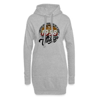 Vintage élégant : 1958 Cadeau rétro 1958 2025 - Sweat-shirt à capuche long Femme - gris chiné - Devant