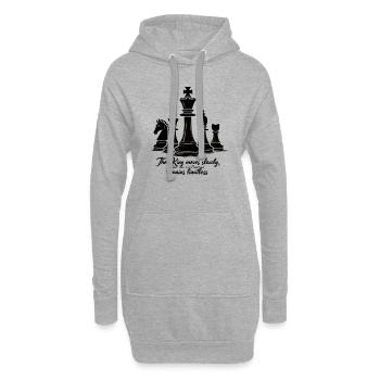 Jeu de mouvement Chess King - Sweat-shirt à capuche long Femme - gris chiné - Devant