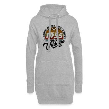 Eleganter Vintage: 1955 Retro Geschenk 1955 2025 - Hoodie-Kleid - Grau meliert - Vorne