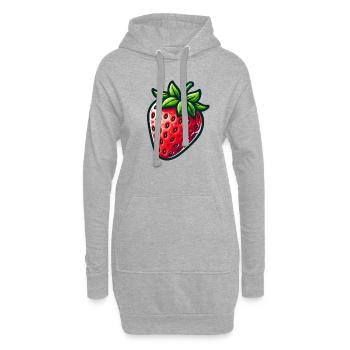 Erdbeere - Hoodie-Kleid - Grau meliert - Vorne