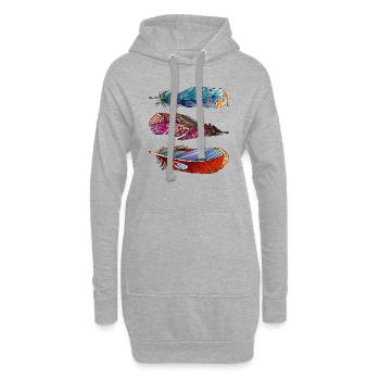 Feder - Hoodie-Kleid - Grau meliert - Vorne