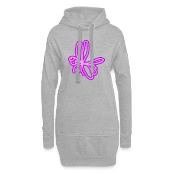 Neon Libelle - Hoodie-Kleid - Grau meliert - Vorne