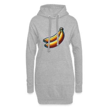 Bananen - Hoodie-Kleid - Grau meliert - Vorne