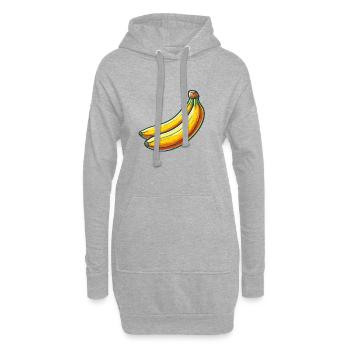 Bananen - Hoodie-Kleid - Grau meliert - Vorne