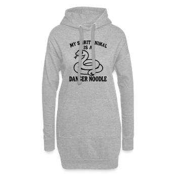 schlange spirit animal - Hoodie-Kleid - Grau meliert - Vorne