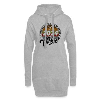 Vintage élégant : 2024 Cadeau rétro 2024 2025 - Sweat-shirt à capuche long Femme - gris chiné - Devant