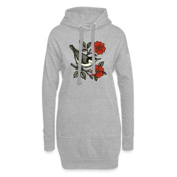 Retro Kleiber - Hoodie-Kleid - Grau meliert - Vorne