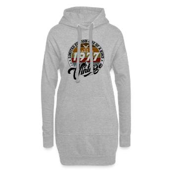 Eleganter Vintage: 1977 Retro Geschenk 1977 2025 - Hoodie-Kleid - Grau meliert - Vorne