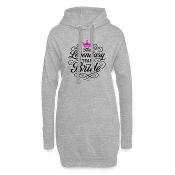 Team Braut Junggesellin - Hoodie-Kleid - Grau meliert - Vorne