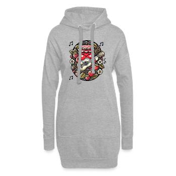 Strawberry Jam Gitarre Jammin' Cutie - Hoodie-Kleid - Grau meliert - Vorne