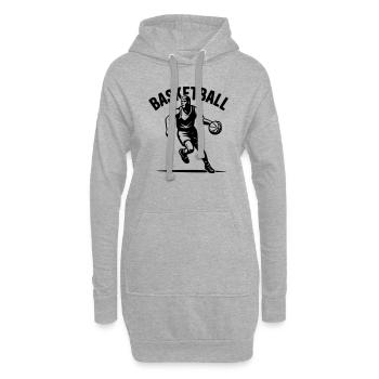 Basketball - Hoodie-Kleid - Grau meliert - Vorne