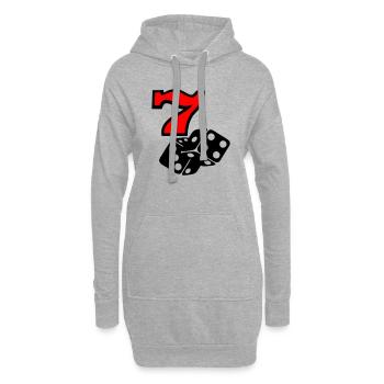 lucky seven - Hoodie-Kleid - Grau meliert - Vorne