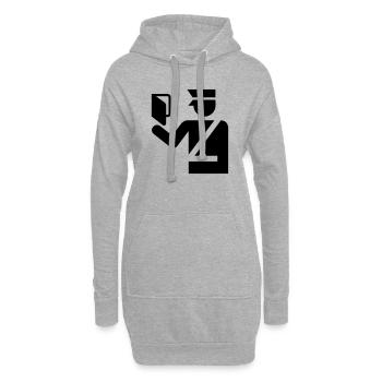 Immigration Officer - Hoodie-Kleid - Grau meliert - Vorne