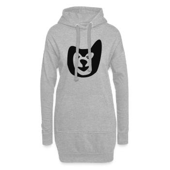 Einohr Bär - Hoodie-Kleid - Grau meliert - Vorne