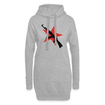 AK 47 - Hoodie-Kleid - Grau meliert - Vorne