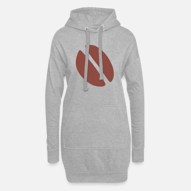 Kaffeebohne - Hoodie-Kleid - Grau meliert