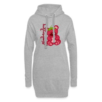 Himbärchen mit Text - Hoodie-Kleid - Grau meliert - Vorne